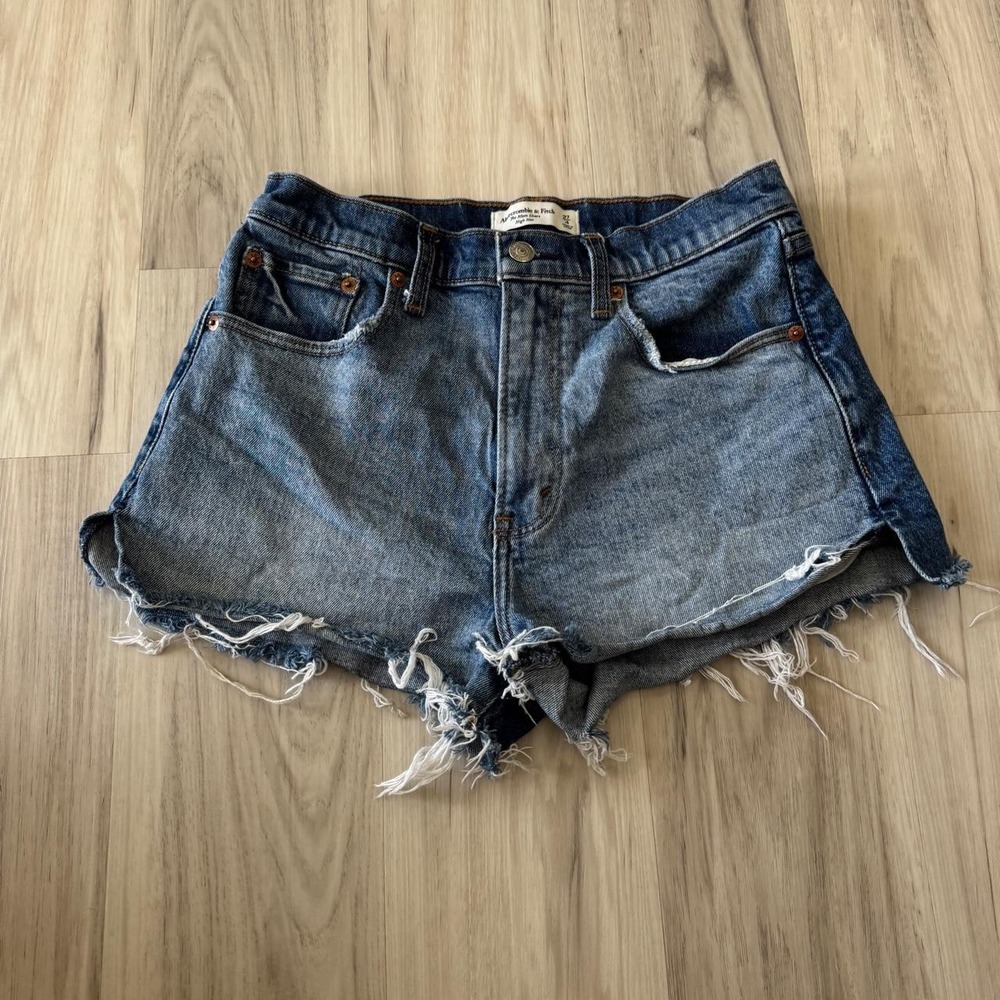 Abercrombie & Fitch blue denim shorts